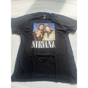 Nirvana Hanson Parody Band Tee Ironic Graphic Shirt Grunge Y2K M